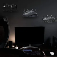6 Pcs Transparent Acrylic Shoe Rack Floating Shelves Wall Mounted Display Shelf Sneaker Storage Wardrobe ganizer Home Garden 1