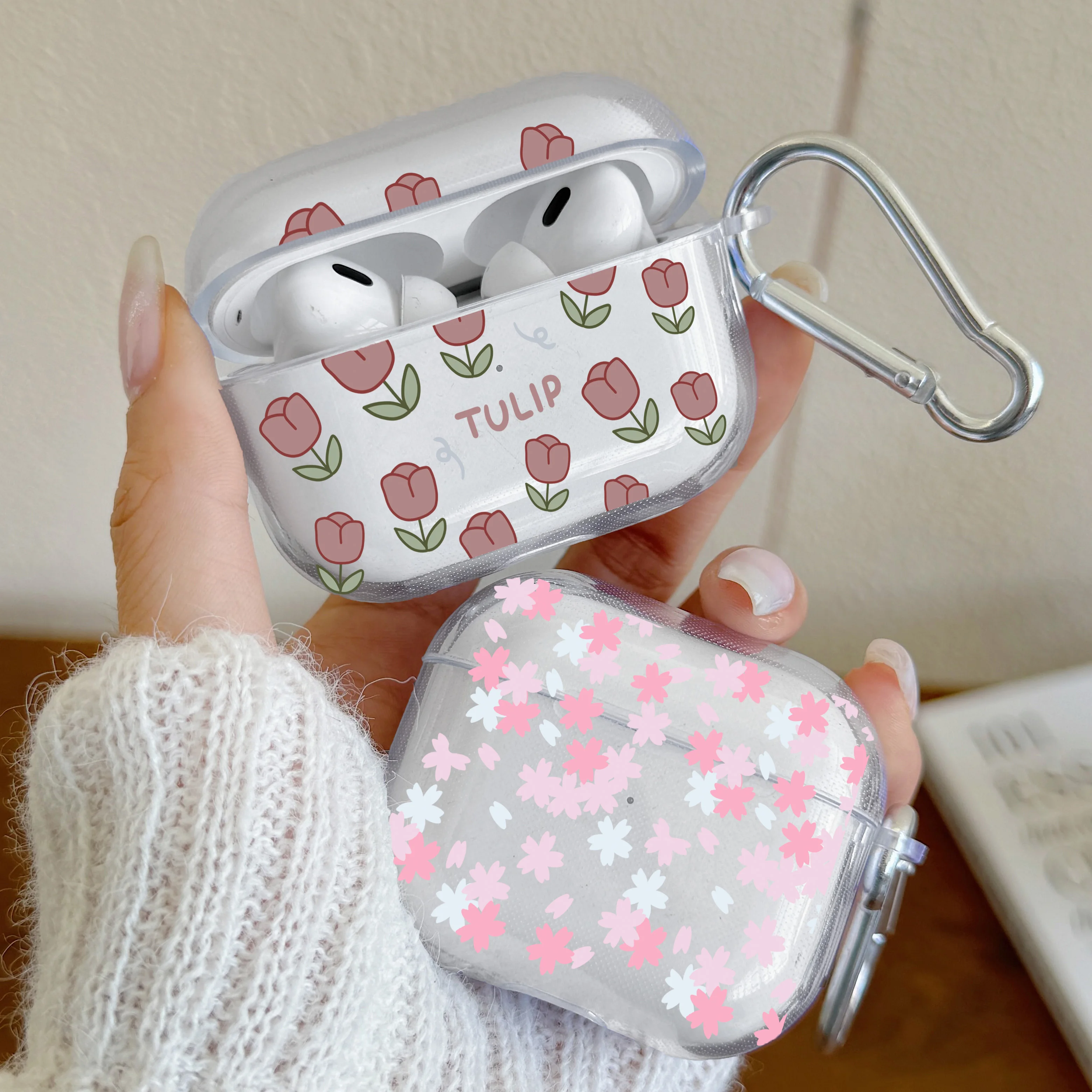 Silicone Clear TPU Case For AirPods Pro Wireless Earphone