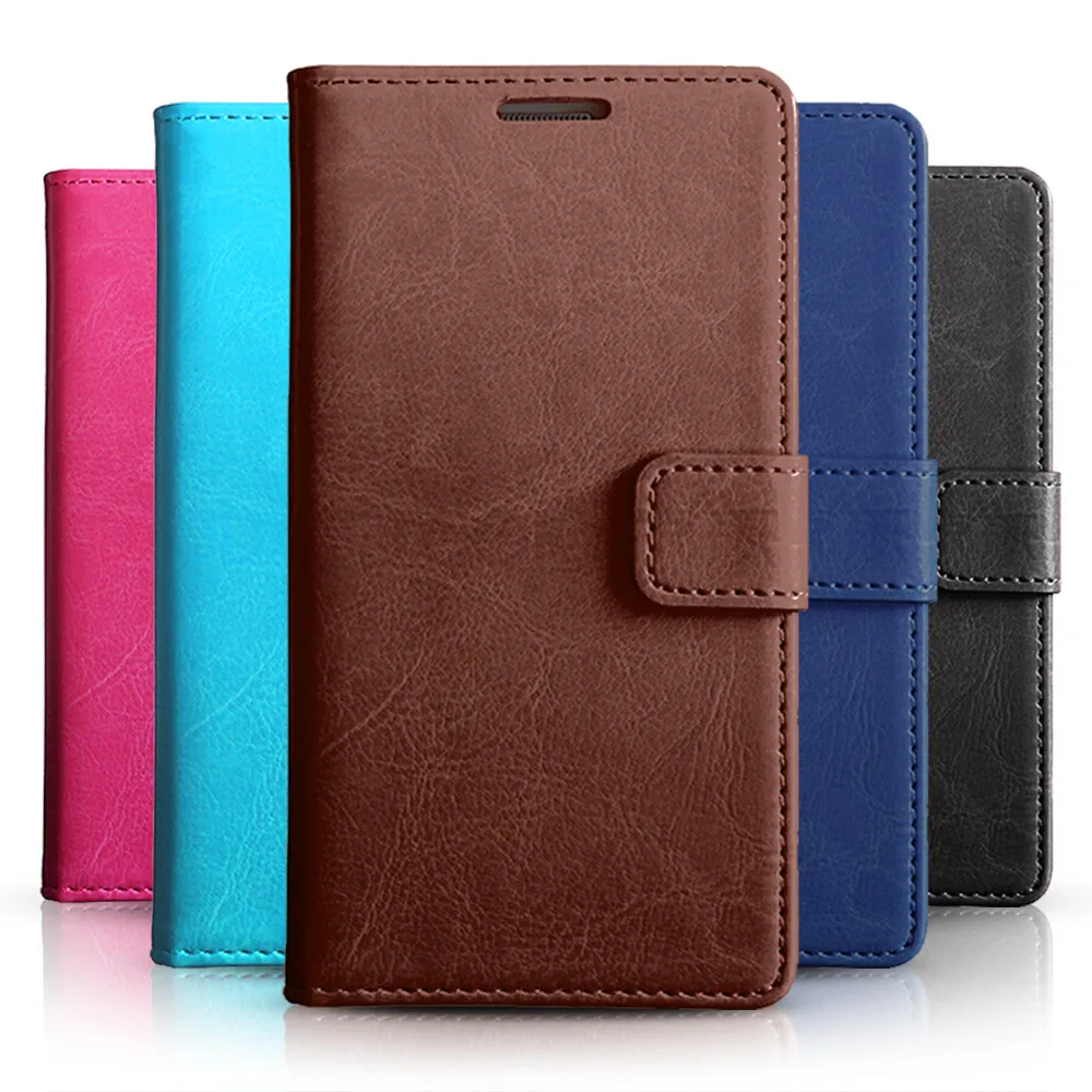 Leather Magnetic Flip Stand Cover - Shockproof Card Wallet Book Coque
