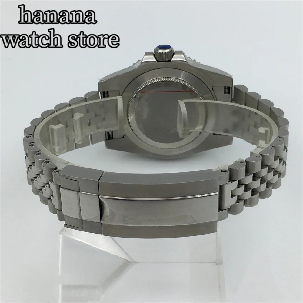 BLIGER 40mm NH35 Watch For Men Luminous Chapter Ring Black