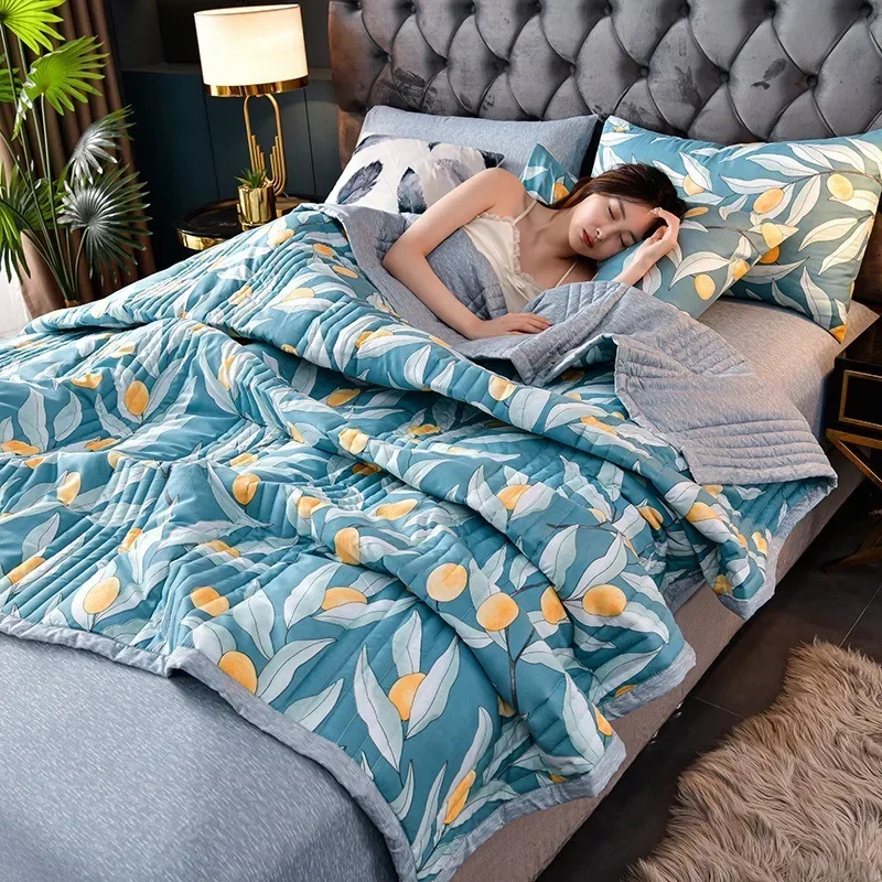 

100/150/180/200cm Summer Quilt Set Pure Cotton All-cotton Summer Bed Thin Air Conditioning Quilt Simple Fresh Washable