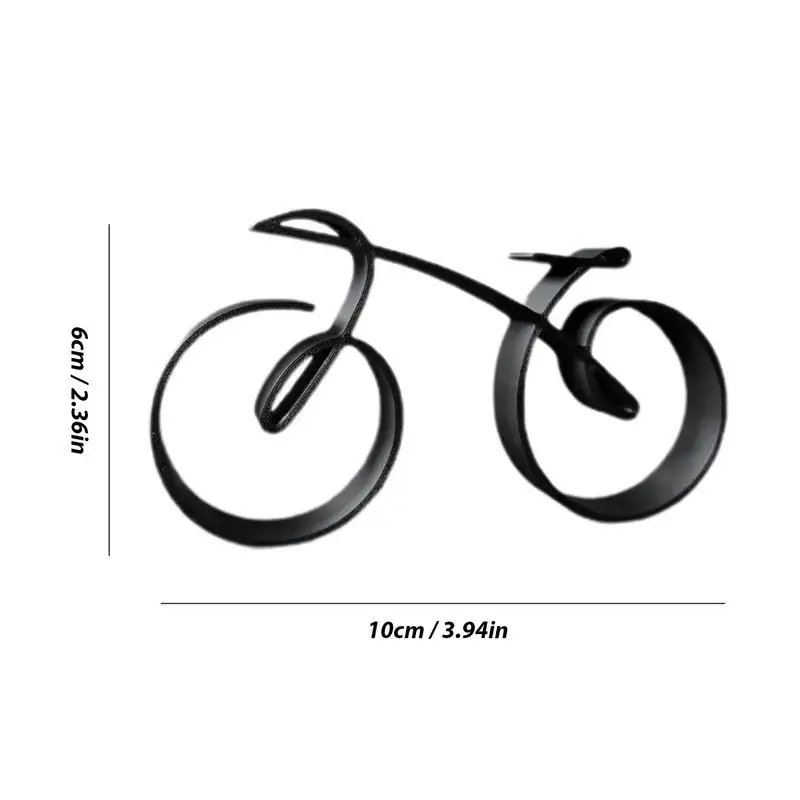 Acrylic Minimalistic Bicycle Sculpture Wire Frame Style Bike Decorations For Home Stylish Bicycle Art Durable Bike Wall Decor