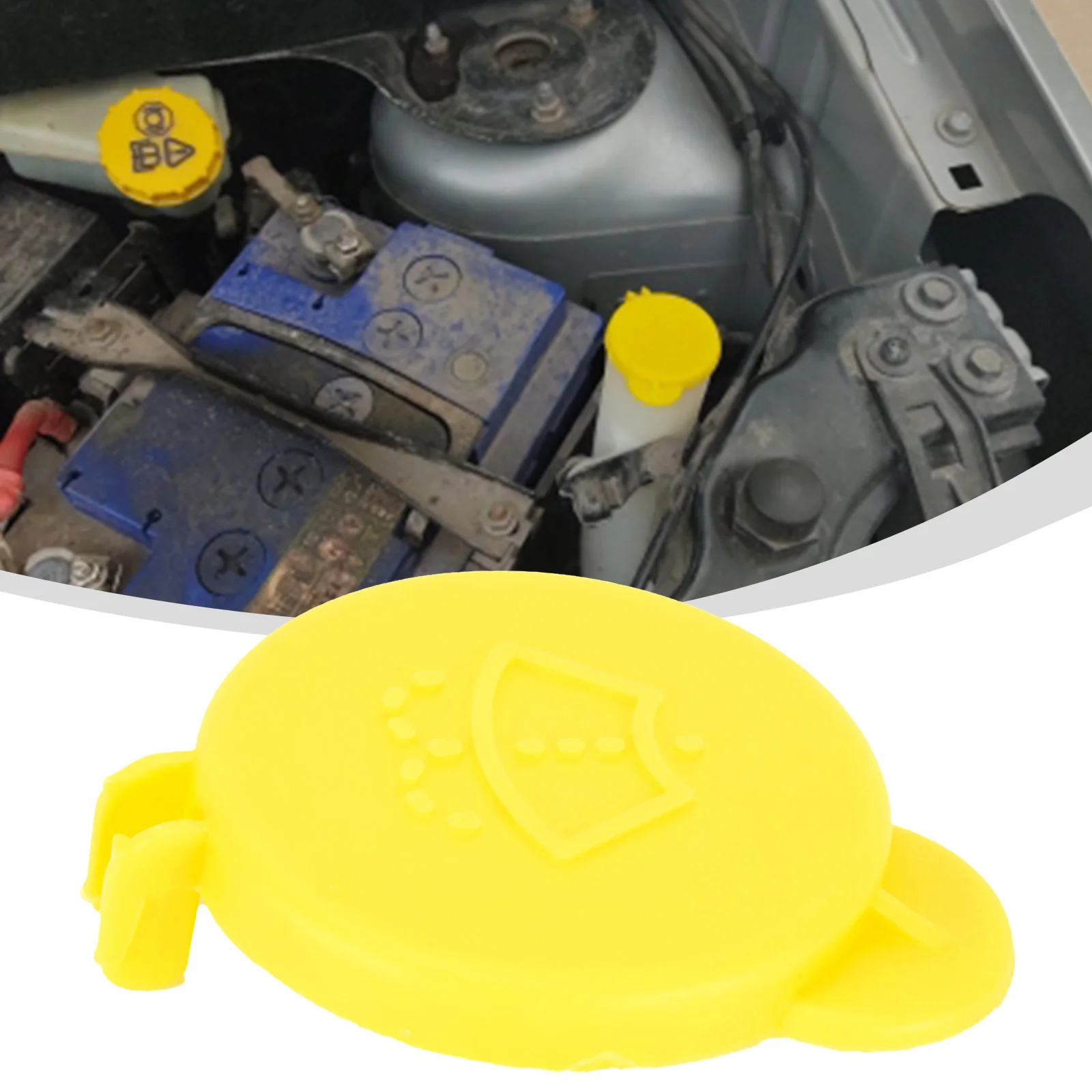 Car Wiper Washer Fluid Reservoir Cover Water Tank Bottle Cap For Ford Fiesta MK6 1pc