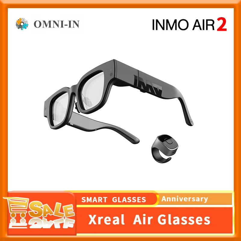 Inmo Air2 Ar Smart Glasses Dual Screen Touch Translation Occhiali Proiezione Dello Schermo Wireless Dal Telefono Cellulare E Dal Computer