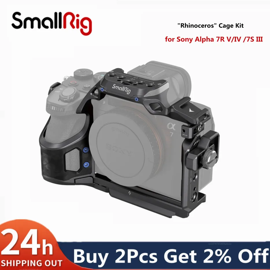 Kit Gabbia Smallrig "Rhinoceros" Per Sony Alpha 7R V / Alpha 7 Iv / Alpha 7S Iii Fotocamera Anti-Twist Supporto Accessorio Multiplo 4308