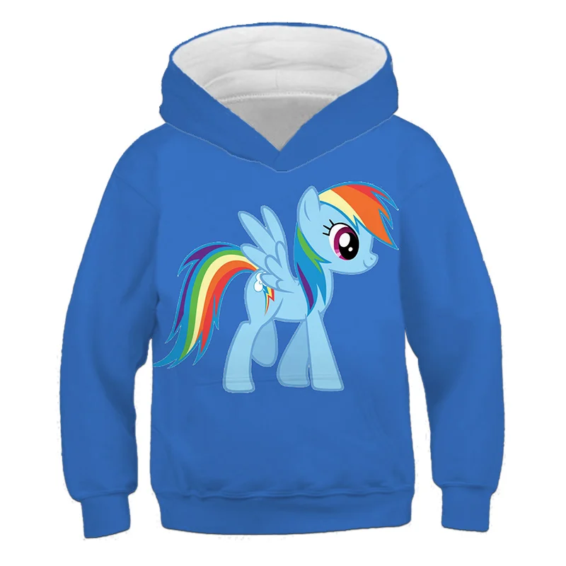 

Kids Blue Colorful Unicorn Cartoon Girls Print Hoodie Kids Hoodie Kids Pullover Clothes 4 5 6 7 8 9-14 Years Old