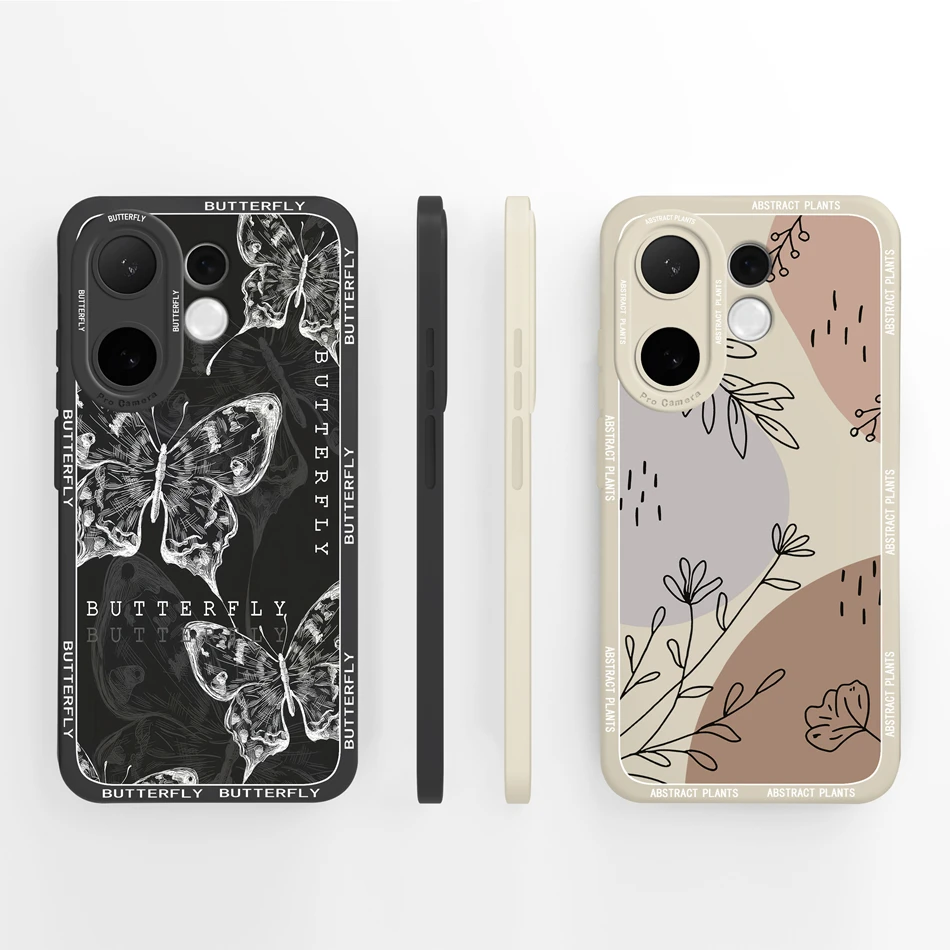 Artistic Style Full Coverage Anti-Drop Liquid Silicone Cute Phone Case