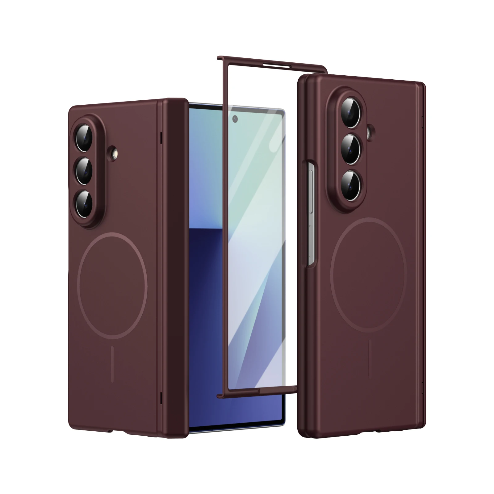 Premium Magnetic Protective Phone Case with 360-Degree Hinge and Screen Guard