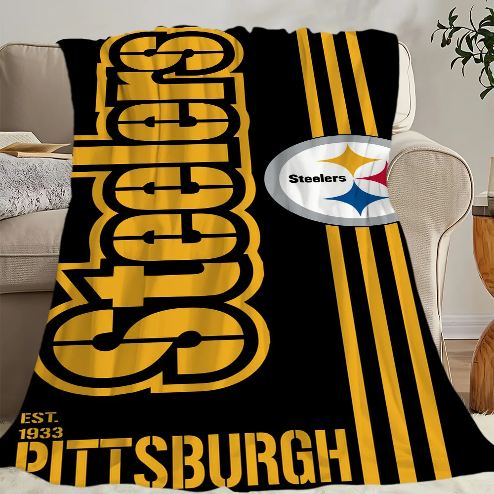 Fashion P-Pittsburgh S-Steelers Blanket Skin friendly comfort warm soft plush blanket suitable sofa living room office bedroom 6
