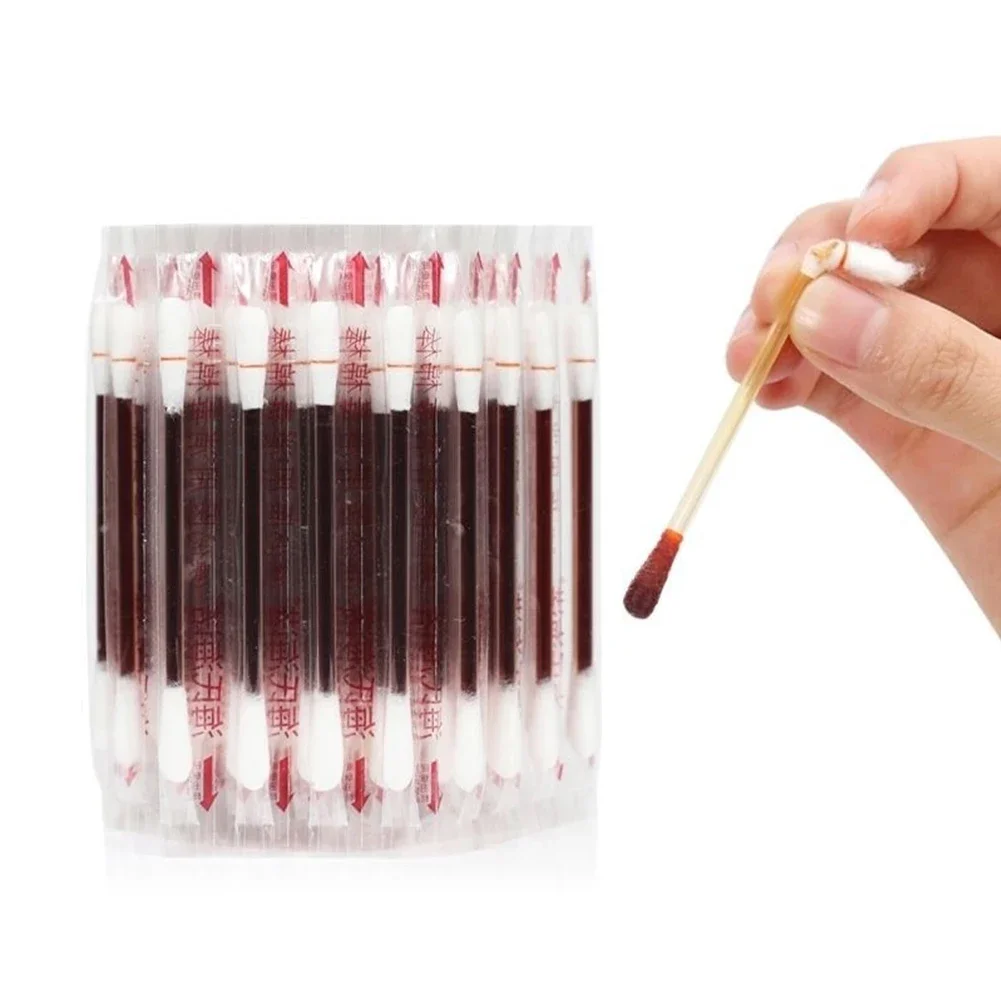 Disposable Emergency Cotton Stick lodine Swab Home Outdoor First Aid Kit Double Head Medical Cleaning Supplies 10/20pcs