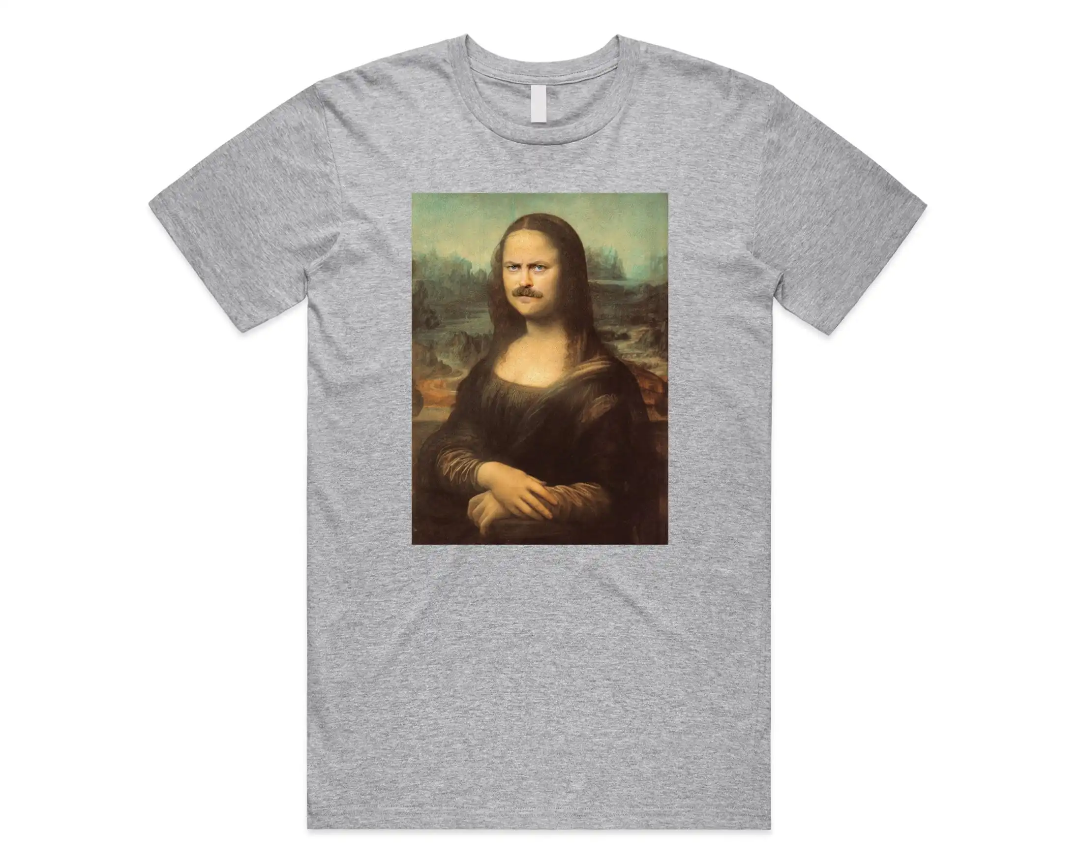 Ron Swanson Mona Lisa T-Shirt Tee Top Funny Shirt Gift Parks
