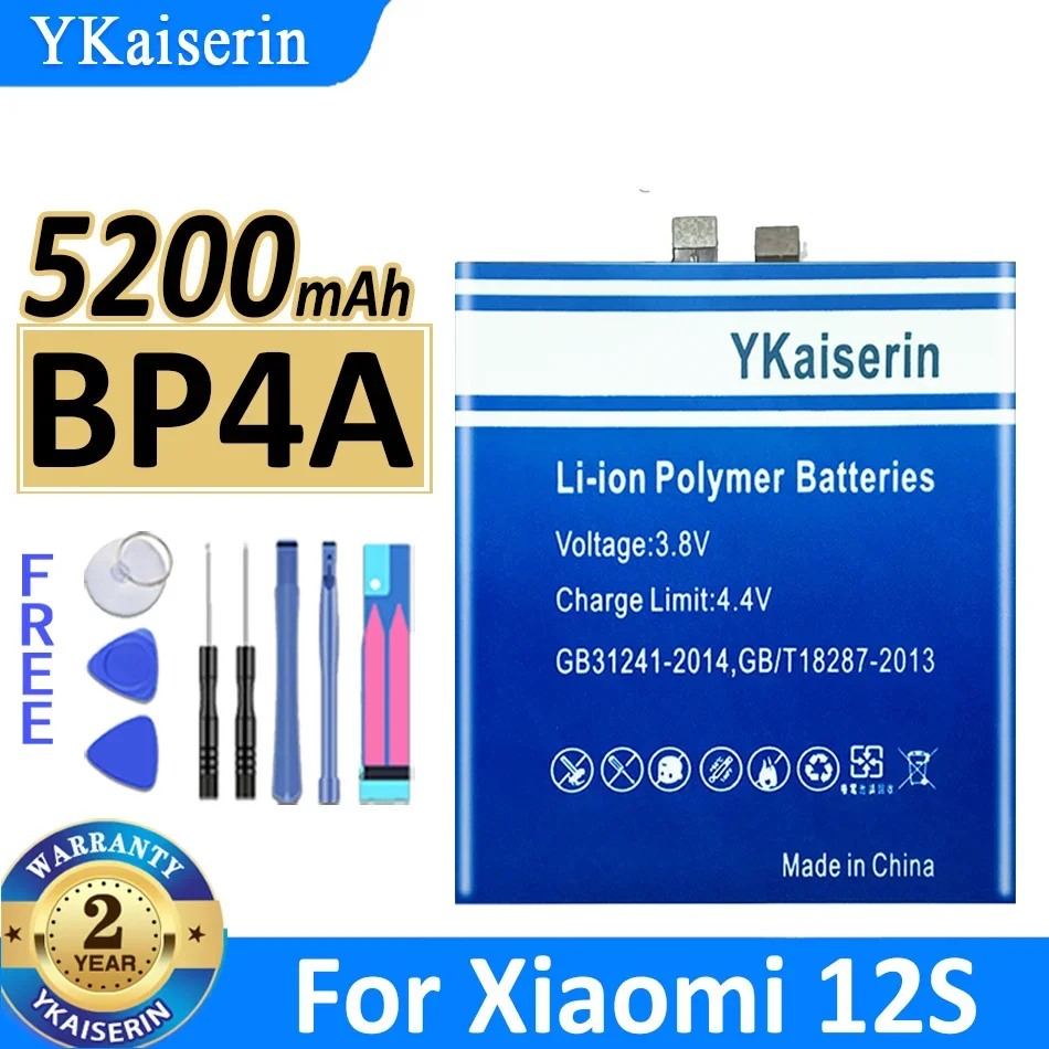 

5200mAh YKaiserin Battery BP4A For Xiaomi MI 12S Ultra 12SUltra Mobile Phone Bateria