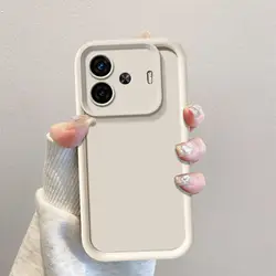 Enhanced Shockproof Matte Back Cover with Skin Feel Finish for Vivo iQOO Z9 Turbo (Tyjt white)