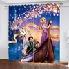 The Prince and Princess Belle Window Curtain 3D Print Blackout Curtains Living Room Bedroom Decor Custom Kids Gift 1