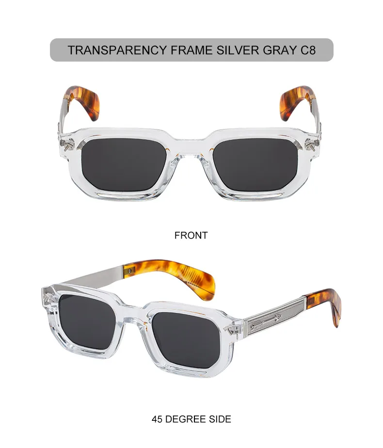Polarized Square Punk Sunglasses Men 2025 Luxury Brand Classic Rectangle Sunglass UV400 Driving Eyewear Fashion Outdoor Shades 