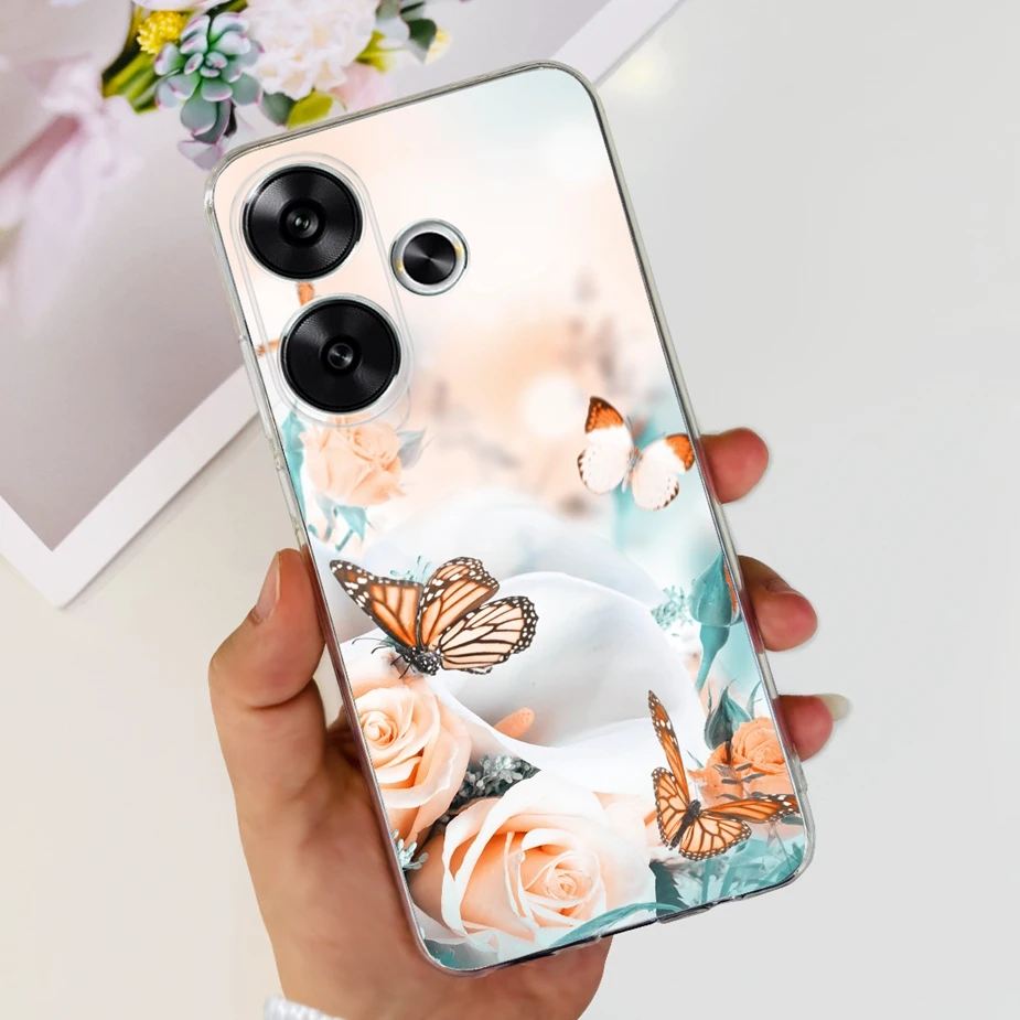 Stylish Painted Soft Silicone Phone Case - 6.79'' Protective Back Cover