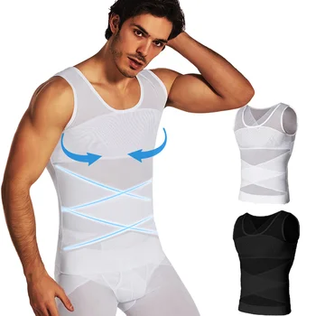 Men Fitness Clothes Compression Sports Vest Tight Base Layer Sleeveless Shirt Mesh Tops Singlet Sweatshirt Sportswear Activewear 1
