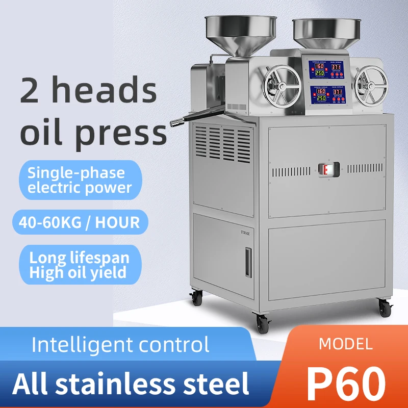 oil press Stainless Steel Oil Press Machine Automatic Oil Extraction Peanut Coconut P60