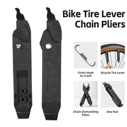 Enhanced Bike Tire Repair Multitool with Chain Pliers and Lever (Black)