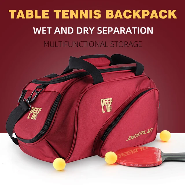 New Deeplin Table Tennis Bag Sports Backpack Large Capacity Travel Bag Made  of Thick Material Ping Pong Sport Dry Wet Separation - AliExpress