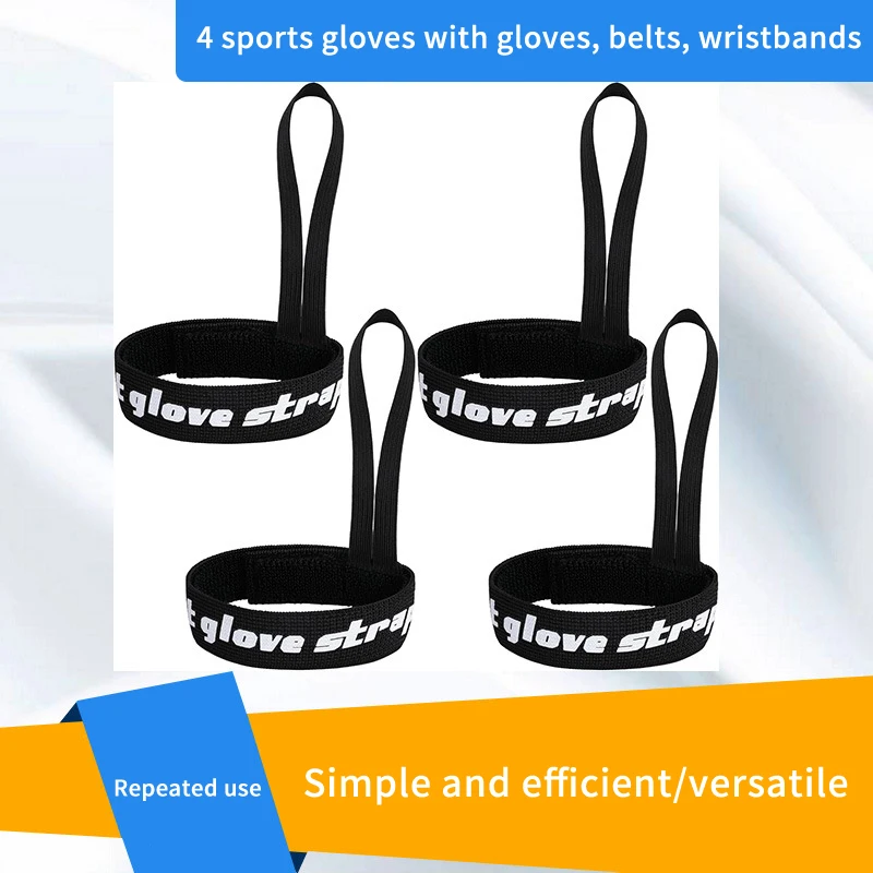 Ski Handle Strap Ski Snowboard Accessories 2/4pcs Ski Glove Wrist Strap Glove Holder Sport Strap Elastic Wrist Leash for Snowboard Ski Mountaineering Outdoor Sports