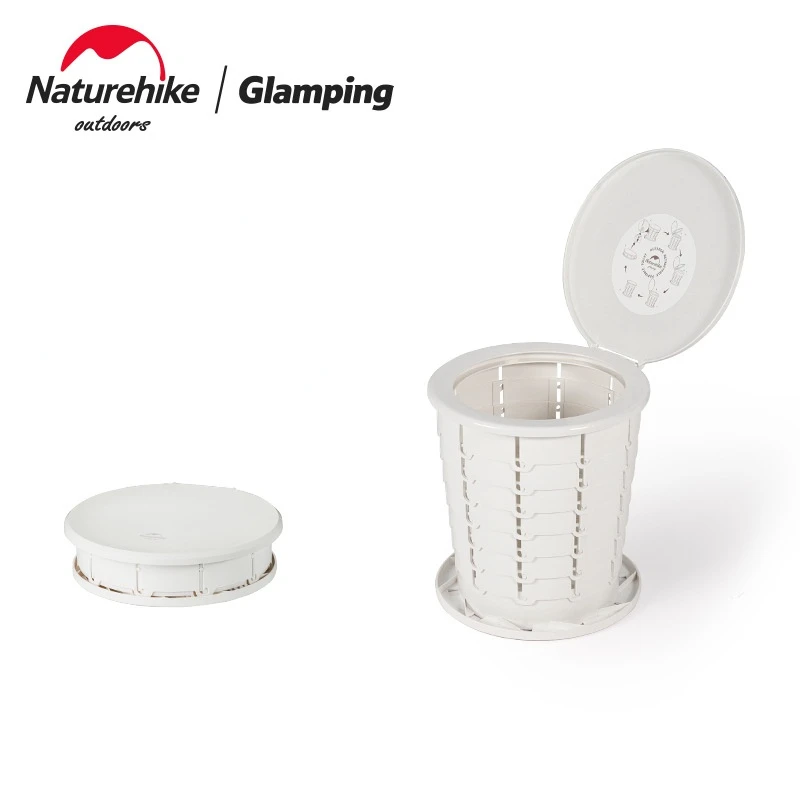 Naturehike Outdoor Folding Portable Toilet Camping Trash Can Travel Emergency Toilet High Strength Load Bearing And Washable
