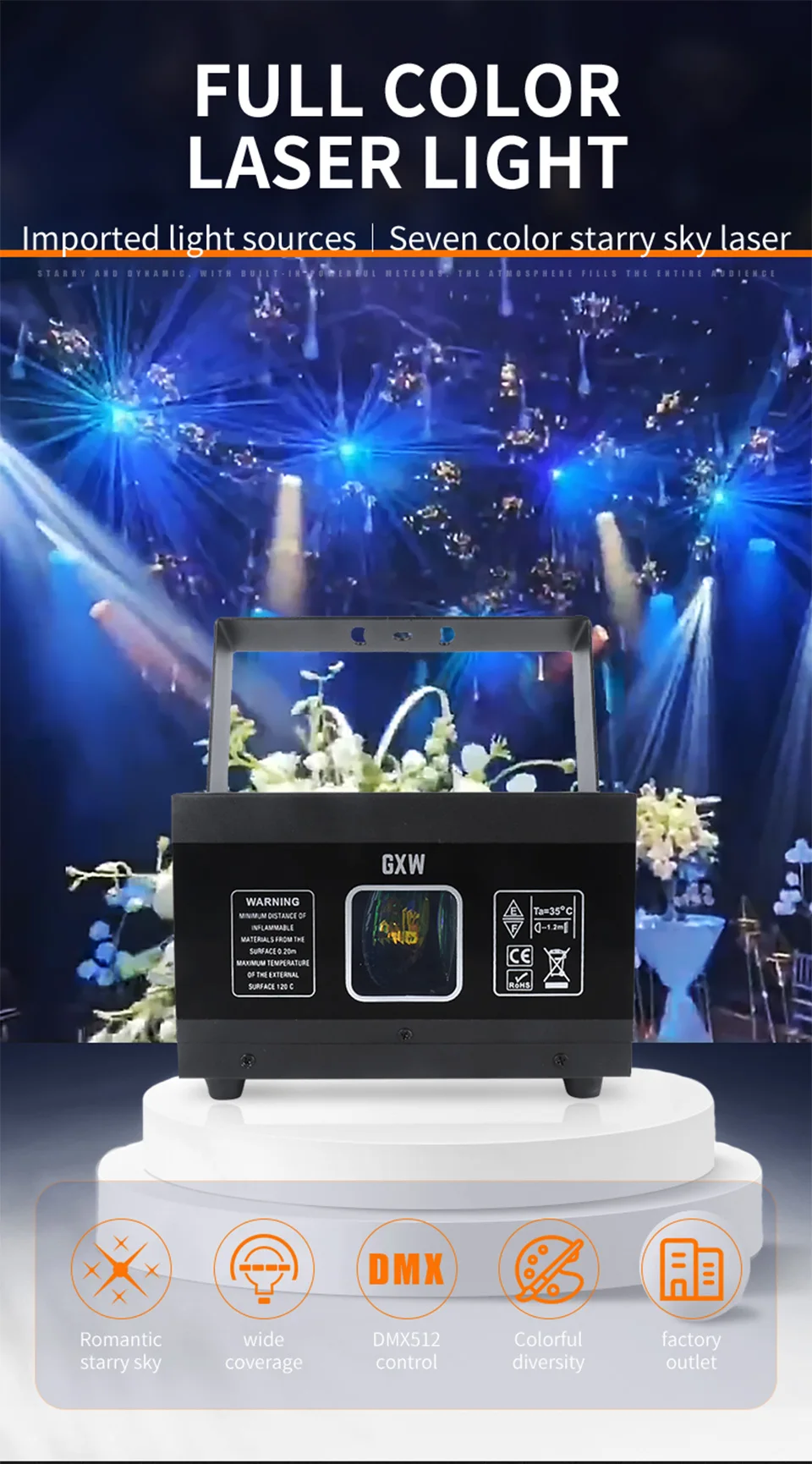 RGB Stage Laser Light DJ Disco Party Laser Effect for Night Club KTV Wedding Par