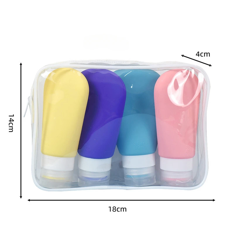 Silicone sub-bottling business trip shower gel shampoo silicone suction cup storage sub-bottling