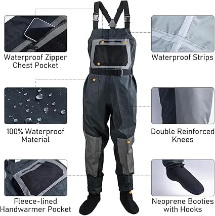 New Fly Fishing Children to Adults Waders Neoprene Foot for Men Raft Quick-dry Waterproof and Breathable
