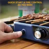 Upgraded 2 Burner Propane Camping Stove with Grill，Foldable Camp Stove with16,000 BTU，Two Adjustable Burners with Piezo Ignition 5
