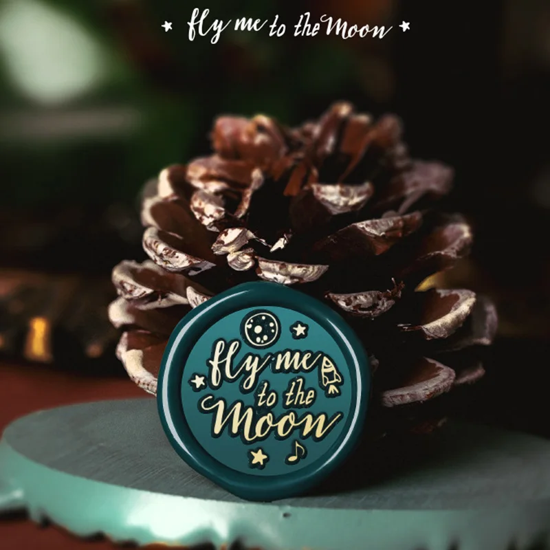 영문 문구 시리즈 왁스 도장 스탬프 구리 카드 봉투, 청첩장 스크랩북 왁스 도장, 헤드 교체