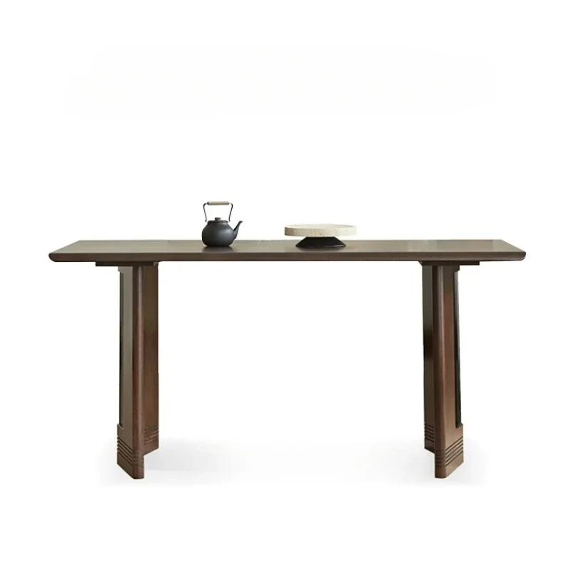 

Simple Black Walnut Wood Table Chair Combination Solid Wood Household Small Apartment Rectangular Table