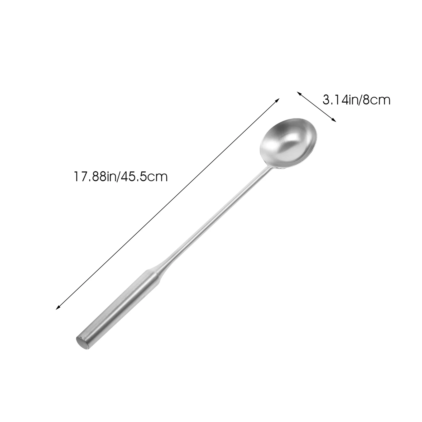 Silicone Spoon Stainless Steel Ladle Chef Spoon Wok Kitchen Cooking Serving Spoons Large Stainless Steel