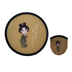Enhanced Product Title:  
Compact Foldable Cartoon Fan - Portable Circular Mini Fan (Style A)