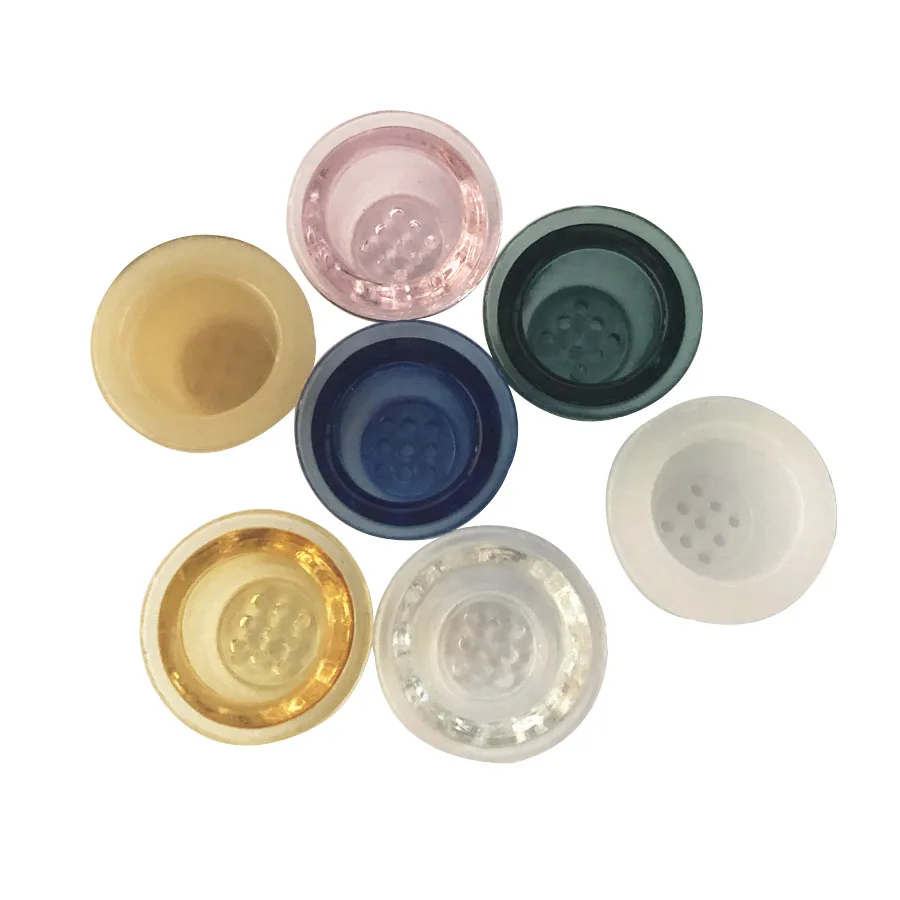 Glass Bowl Set 5pcs Replacement Glass Screen Bowl With 9 Honeycomb Holes