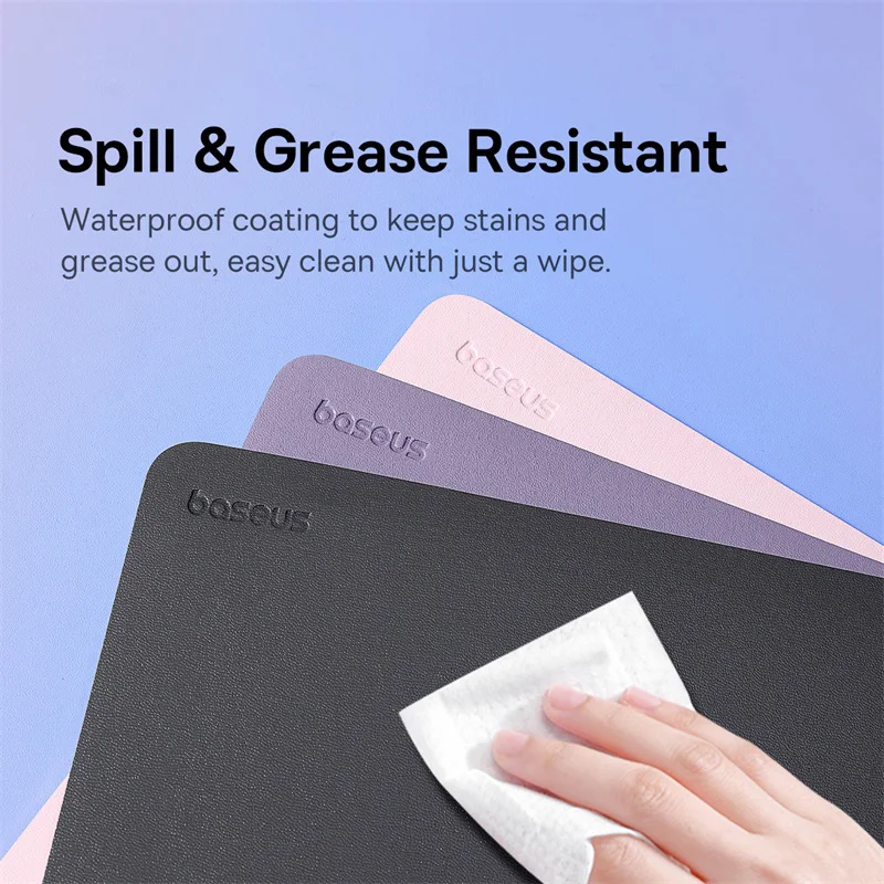 Premium Waterproof Non-Slip PU Leather Mouse Pad - 26x21cm Desk Mat for Gamers and Professionals