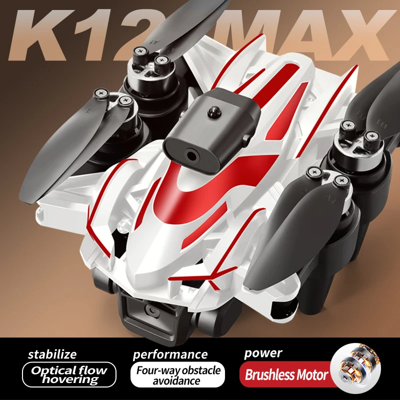 

K12 Max GPS Drone Professional 8K HD Brushless Motor Triple Camera Intelligent Obstacle Avoidance Foldable Quadcopter RC Plane