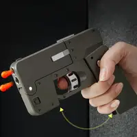 Creative Folding Pistol Bullet Automatic Pop Up Soft Bullet Toy Mobile Phone Appearance Gun For Game Battle For Kids Toys Gifts 2