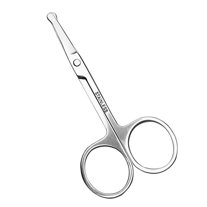 Stainless Steel Round Safety Scissors Eyebrow Makeup Scissor Beauty Nose Hair Trimmer Scissors Eyebrow with Sharp Head