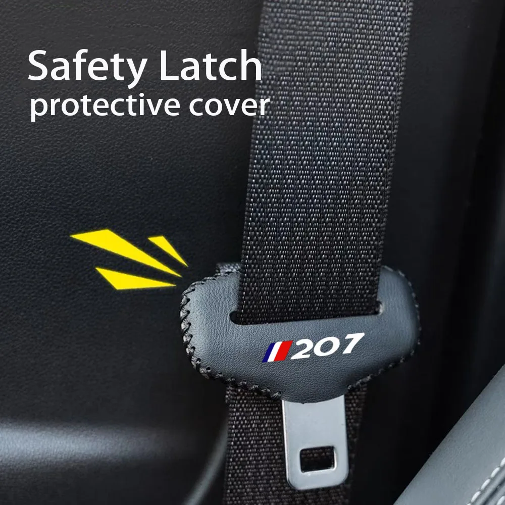 2pcs Car Seatbelt Buckle Cover Anti-scratch Protector Safety Belt Buckle Guard Car Accessories Interior for Peugeot 207 car accessories,seat belt covers,seat belt protection,seat belt protector,car seat belt accessory