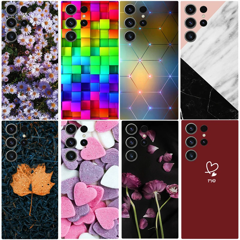 Per Samsung Galaxy S23 Plus Custodia Per Telefono Ultra 5G Stand Finger Flower Fundas Per Samsung S 23 S23 + Plus S23Ultra Cover