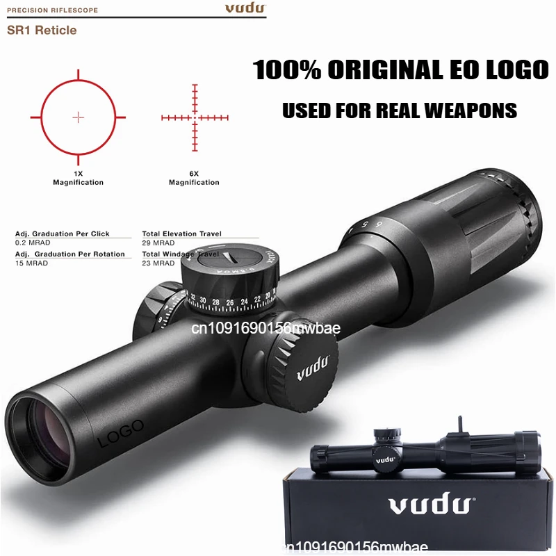 Vudu Scope FFP LPVO SR1 Reticle 1-6x24MM Riflescope 30mmTube BK with Full Original Markings Hunting