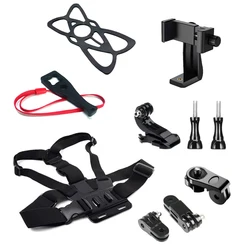 Enhanced Stability & Versatility Action Camera Kit: 6 - in - 1 Head & Chest Strap Mount - 10 in 1