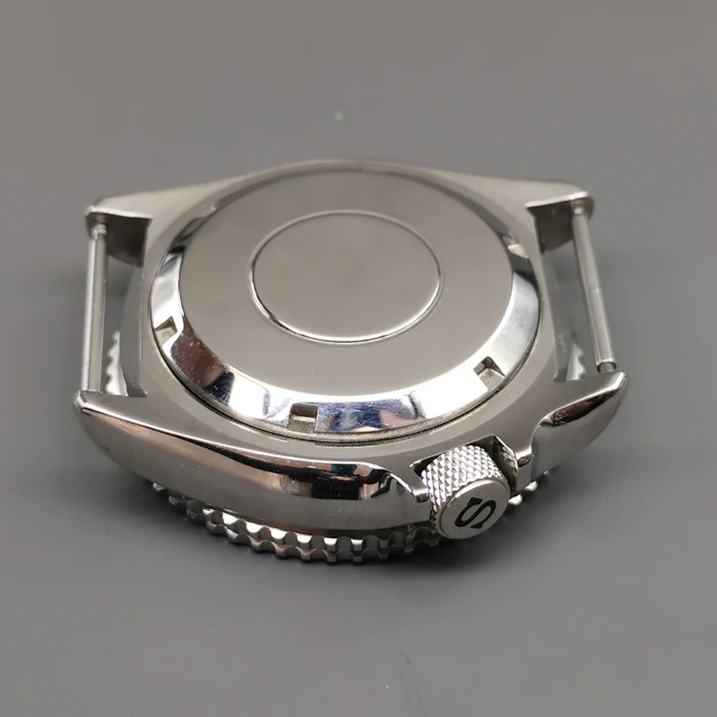 Silber SKX007 Uhrengehäuse, flaches Saphirglas, passend für NH35 NH36 4R 6R 7S Uhrwerk, 28,5 mm Zifferblatt, Herren-Uhrengehäuse, Reparaturteile – Detail 3