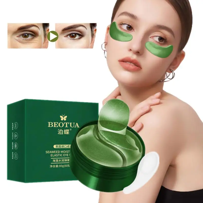 

Green Eye Mask Seaweed Hydrating Moisturizing Anti Dark Circles Eyes Bags Wrinkle Removal Eye Patches Korean Skin Care Products