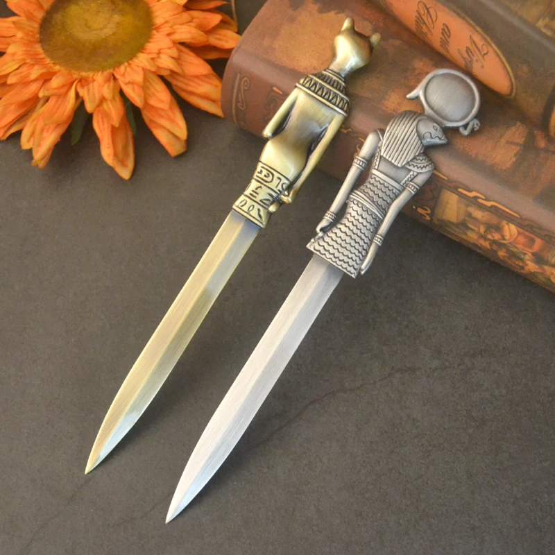 Vintage Letter Opener Sun God Totem Decoration Letter Opening Bookmarks Metal Notebook Decoration Clamp Planner Accessories mail opener
