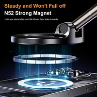 2026 New Strong Magnetic Phone Holder 360° Adjustable Foldable Design Vacuum Car Mount For Cell Phone For iphone Live Streaming - Image 6