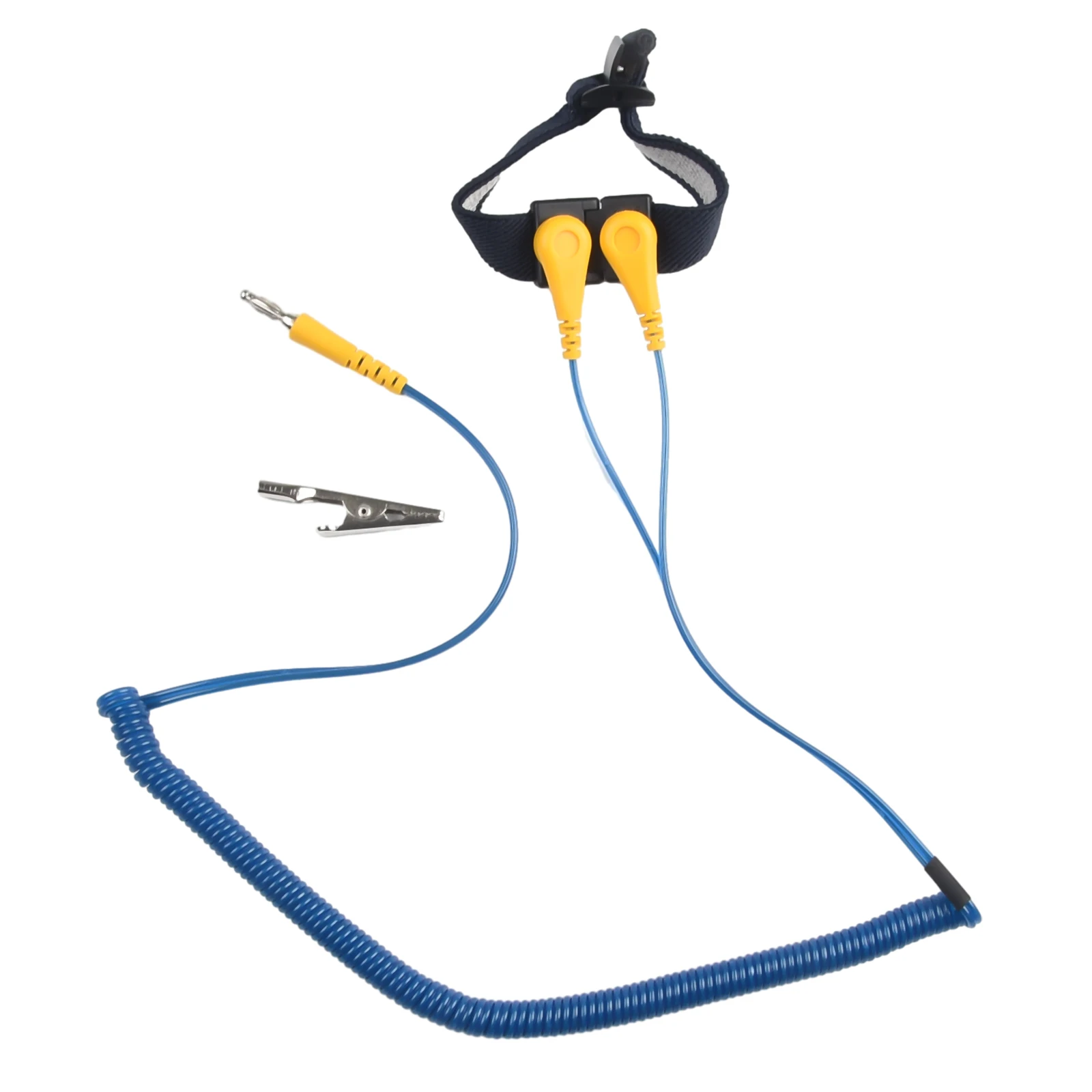 

PU Dual-Circuit ESD Body Wired Electrostatic Protection Wrist Strap Dual Safety Esd Wrist Strap Double Circuit Electrostatic Rin