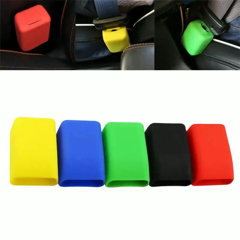 Housses De Boucle De Ceinture De Sécurité En Silicone - Lot De 2, Jaune | Protection Anti-rayures, Confort, Pour Voiture, Femmes Et Enfants