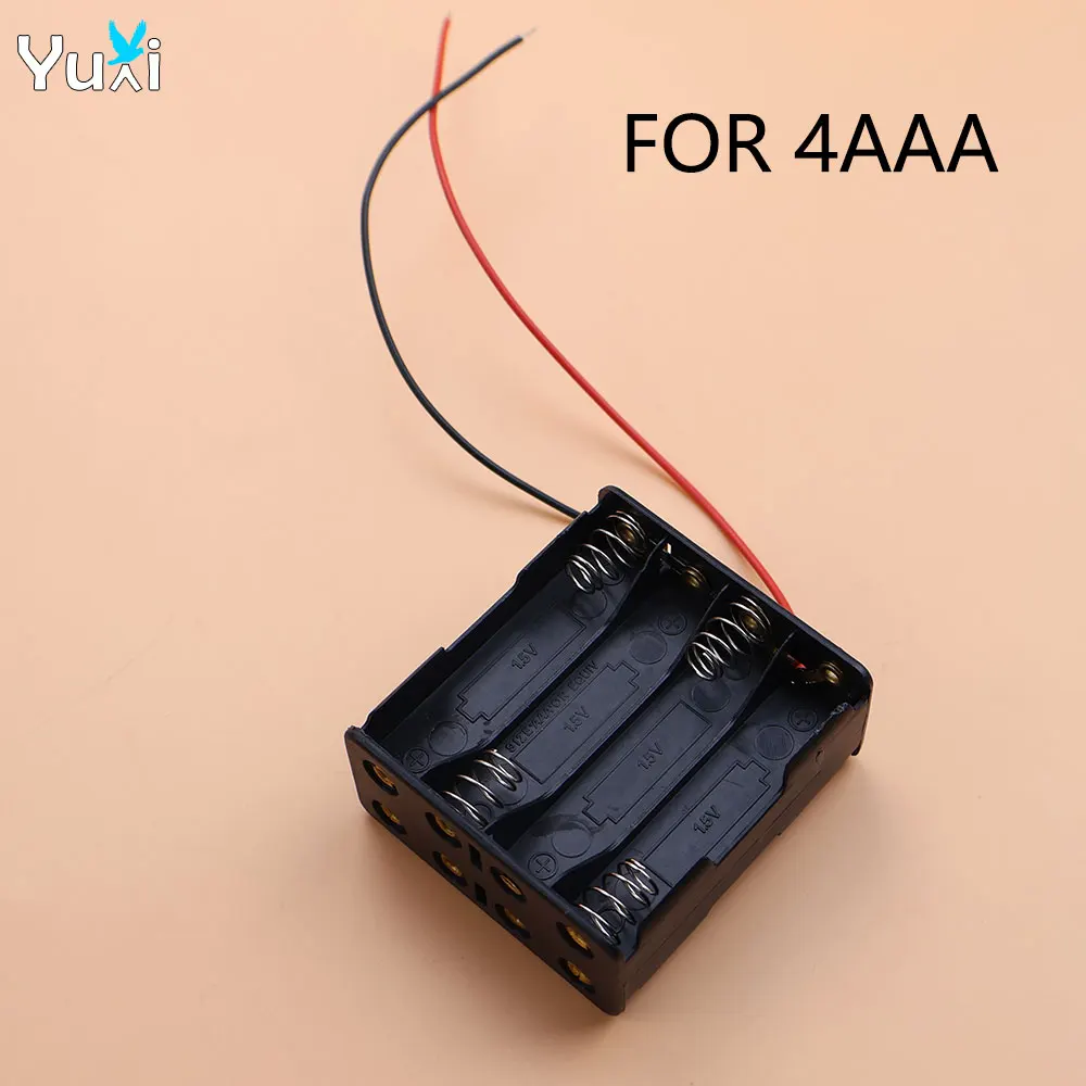 Yuxi AAA 배터리 거치대, 1 2 3 4 6 8 슬롯 배터리 박스, 블랙 플라스틱 AAA 사이즈, 전원 배터리 보관함, 브래킷 리드, 1 개